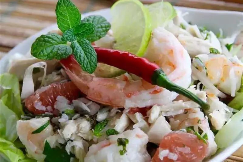 Thai Shrimp, Chicken, Grapefruit, & Coconut Salad