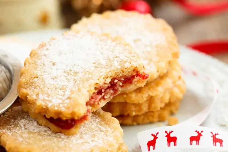 Candy Cane Cookie Sandwich