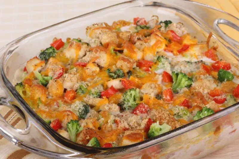 Confetti Chicken Casserole Recipe From Fed + Fit