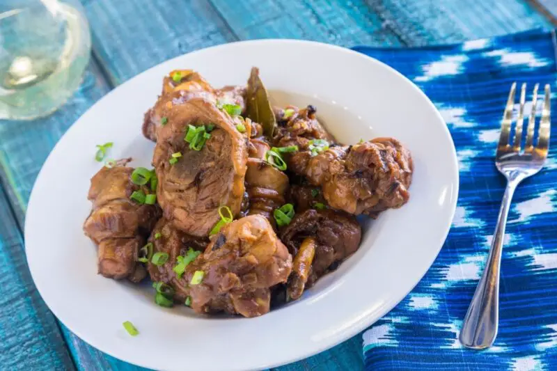 Instant Pot Adobo Chicken Thighs With Bok Choy & Green Onions