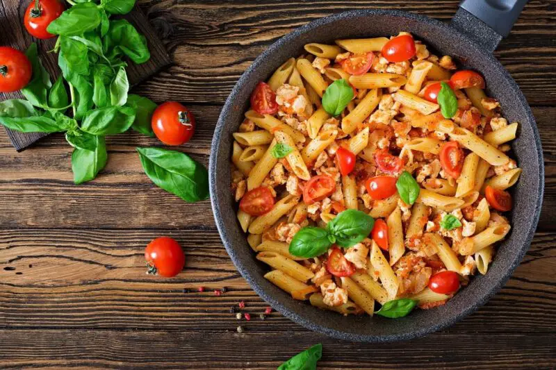 Italian Ground Chicken Pasta Skillet