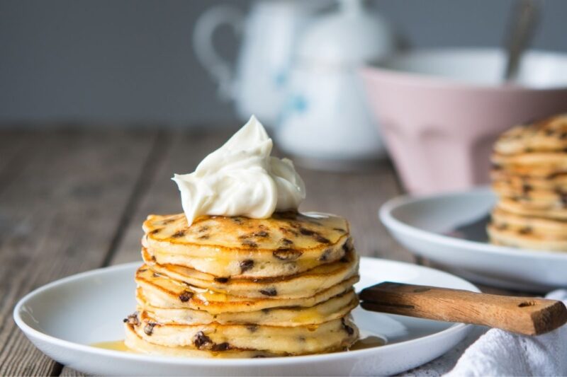 Pumpkin Chocolate Chip Pancakes