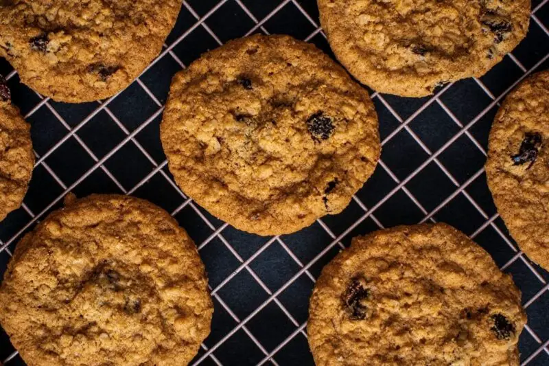 Pumpkin Spiced Oatmeal Raisin Cookies