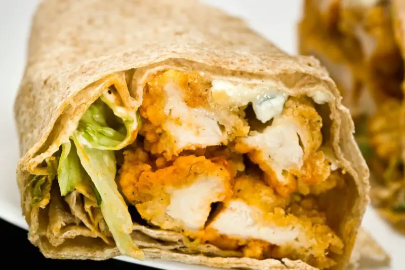 Avocado Buffalo Chicken Wraps