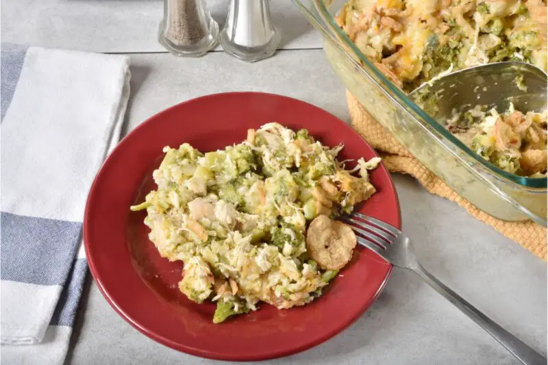 Cheesy Chicken Broccoli and Rice Casserole