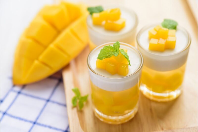 Thai Mango Coconut Pudding