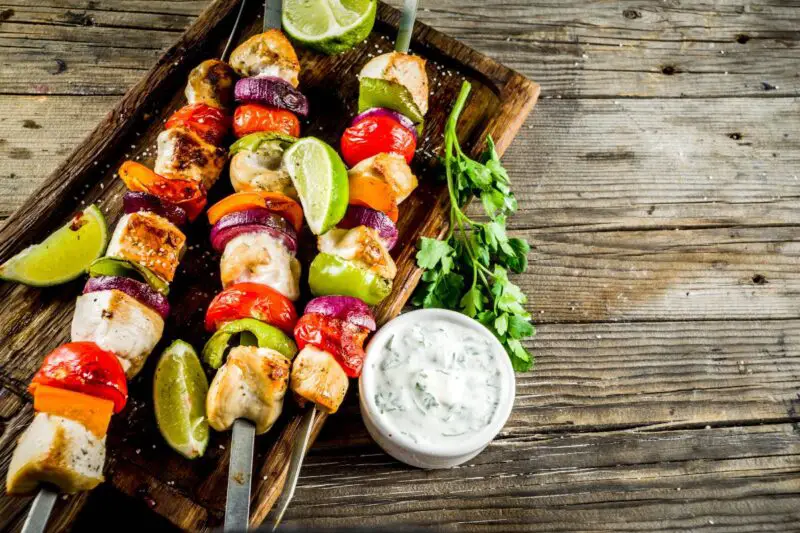 Greek Style Chicken Kebabs