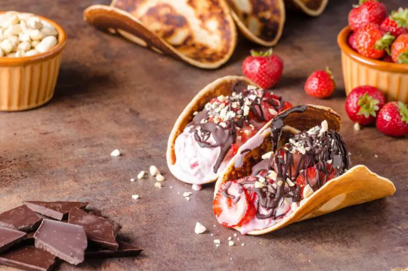 Homemade Ice Cream Tacos