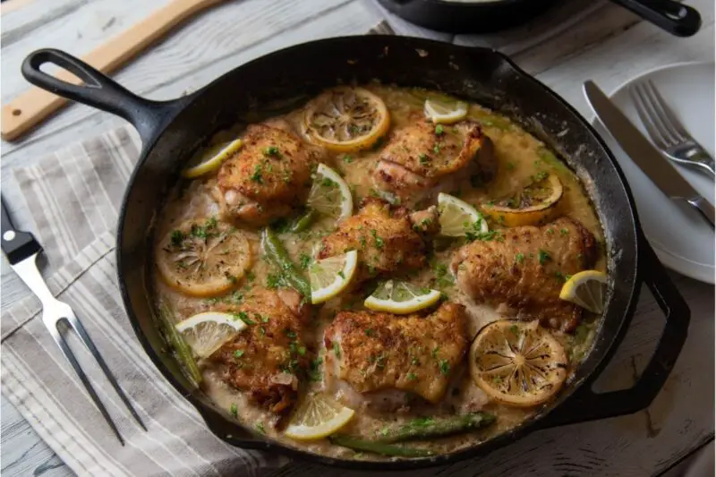 Lemon and Garlic Butter Chicken Skillet