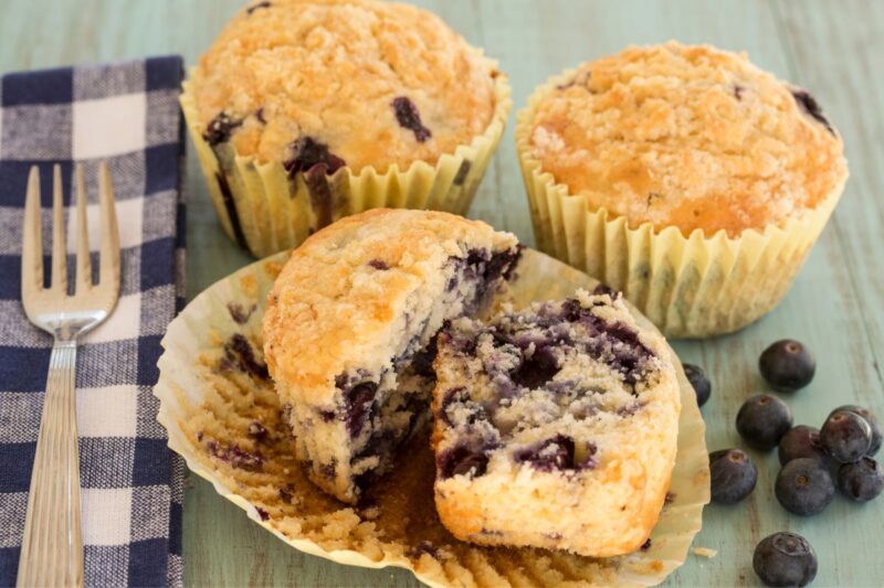 Sweet Corn Blueberry Muffin