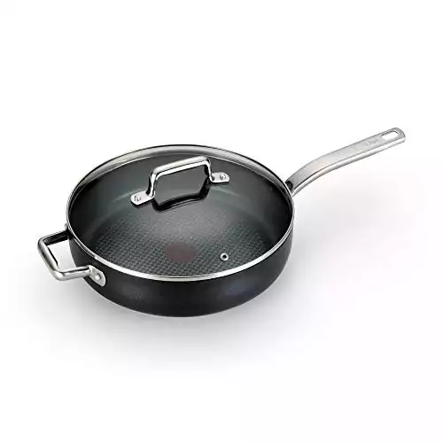 T-fal Prograde Nonstick Jumbo Cooker 5 Quart Induction Cookware, Pots and Pans, Dishwasher Safe Black