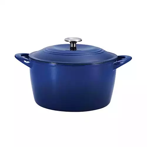 Tramontina Covered Tall Round Dutch Oven Enameled Cast Iron 7 Qt (Blue) - 80131/358DS