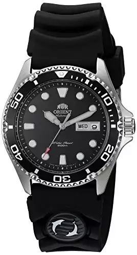 Orient Men's 'Ray II Rubber' Japanese Automatic Stainless Steel Diving Watch, Color:Silver-Toned (Model: FAA02007B9)