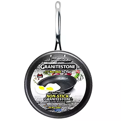 Granitestone Non Stick Frying Pan, 11” Frying Pan Nonstick with Mineral & Diamond Coating, Durable Nonstick Pan for Cooking, Egg Pan with Stay Cool Handle, Dishwasher & Oven Safe, 100% Toxin...