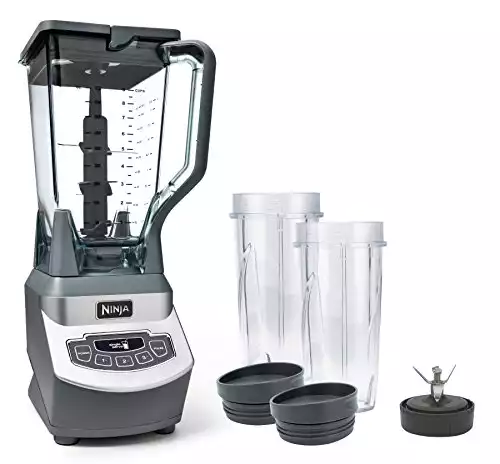 Ninja BL660 Professional Compact Smoothie & Food Processing Blender, 1100-Watts, 3 Functions -for Frozen Drinks, Smoothies, Sauces, & More, 72-oz.* Pitcher, (2) 16-oz. To-Go Cups & Spout L...